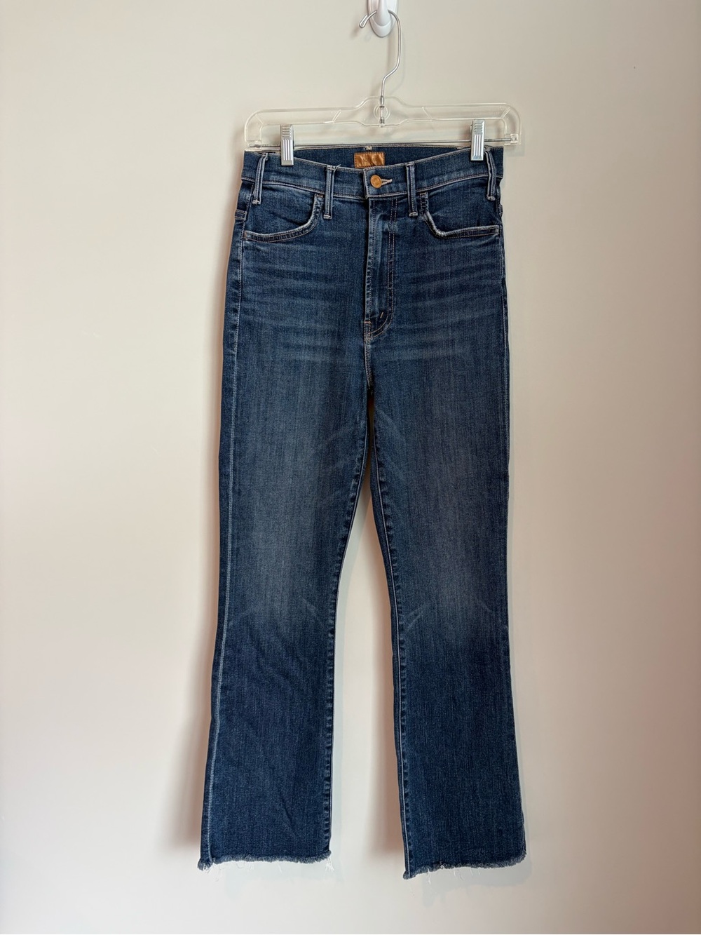 MOTHER The Hustler Ankle Fray Jeans in Teaming Up